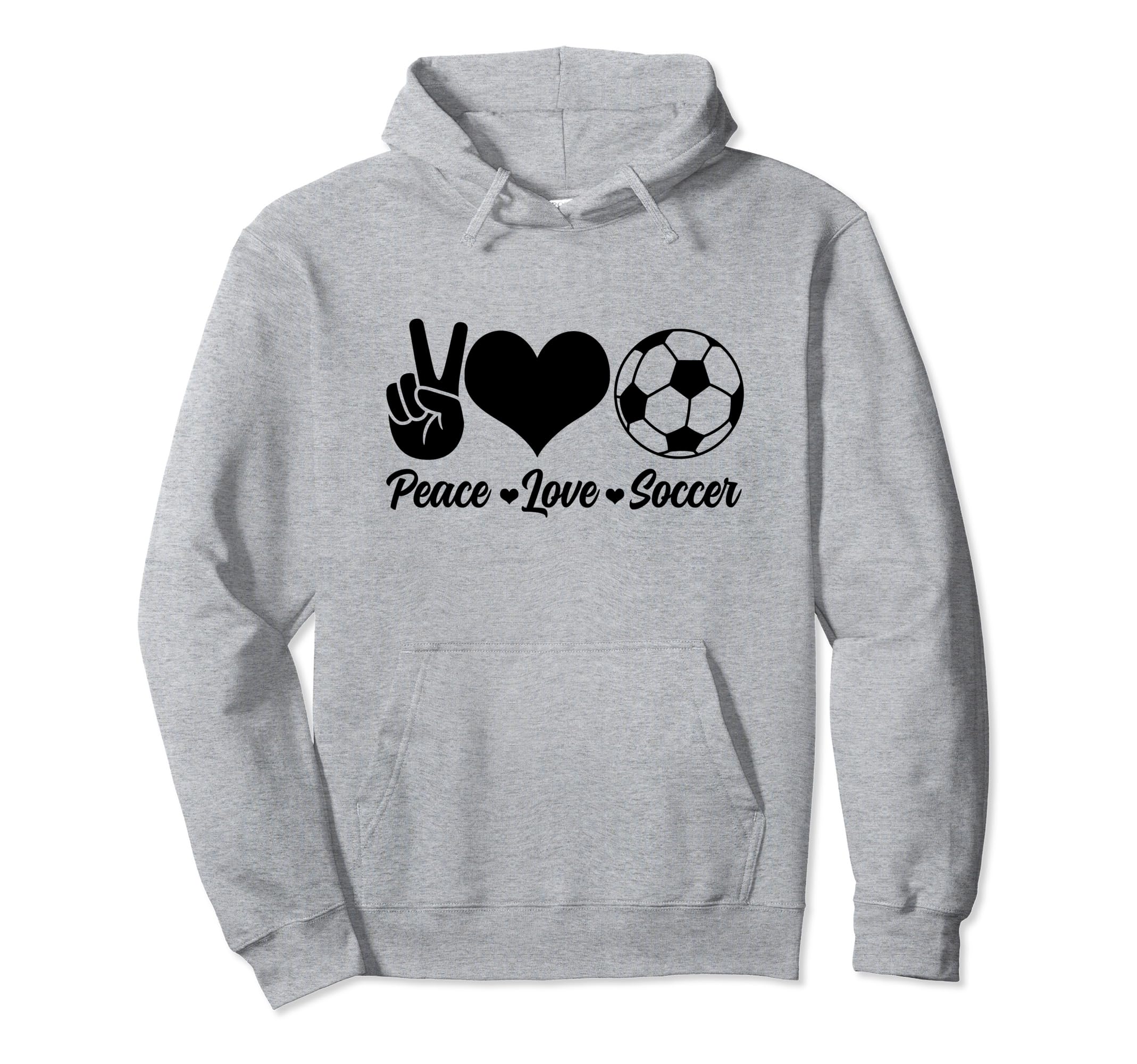 Soccer Player Peace Love Soccer Player Hoodie - Custom Art Print Men Women