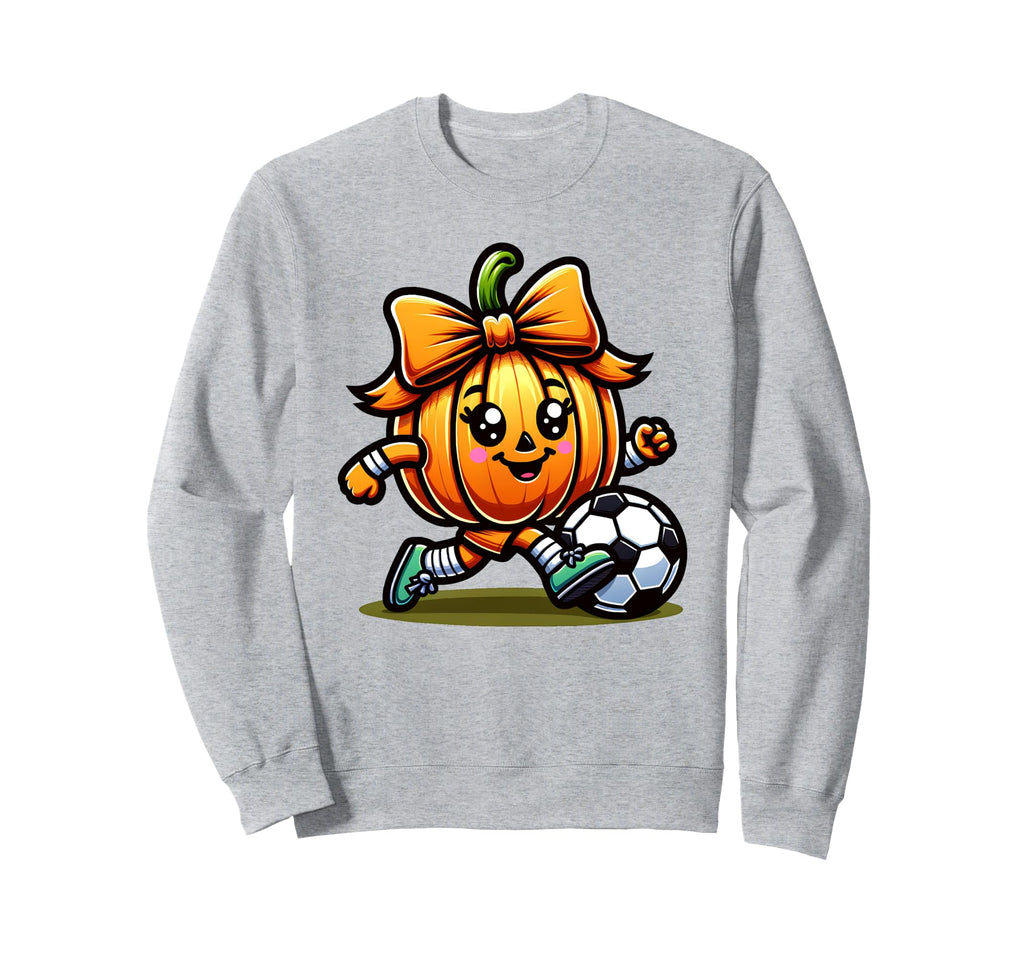 Halloween Soccer Coquette Bow Sweatshirt - Minimalist Print Men Women
