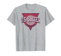 U S Soccer Triblock Gray Uswnt T-Shirt - Aesthetic Graphic Unisex