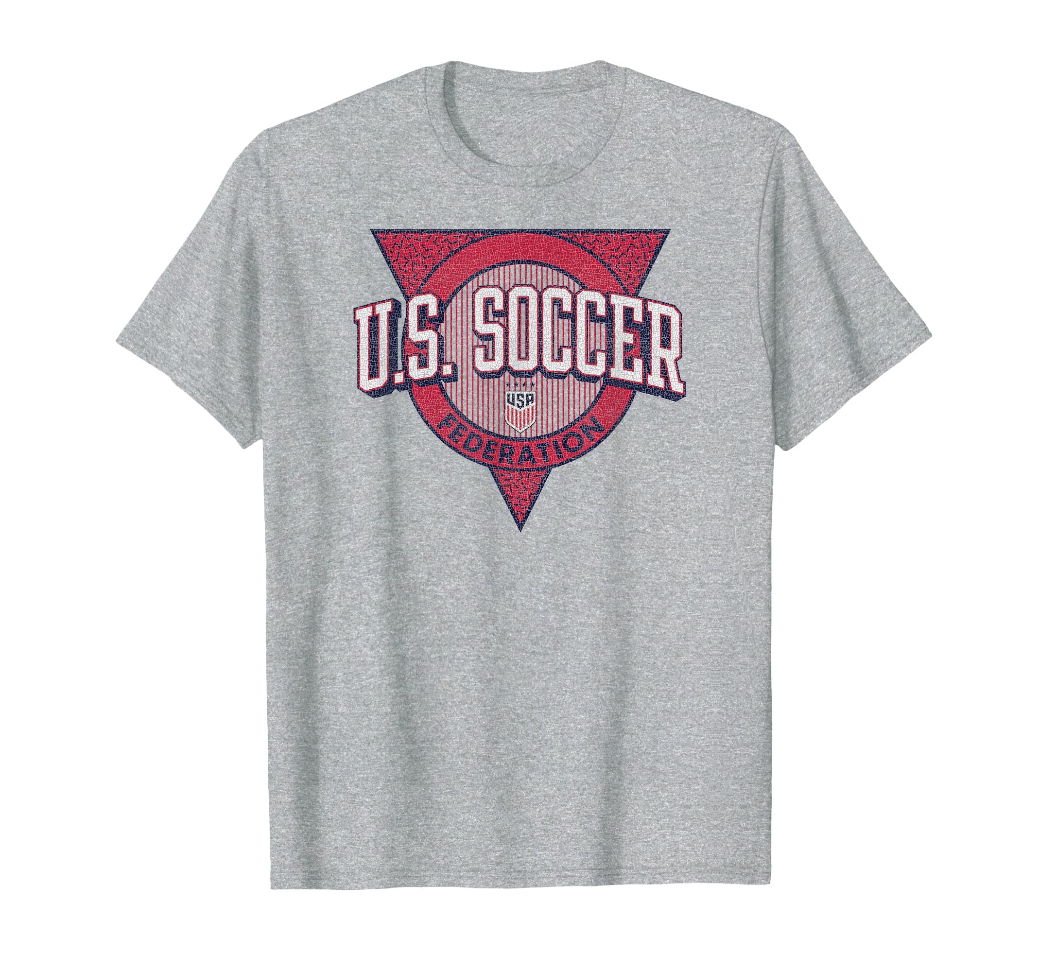 U S Soccer Triblock Gray Uswnt T-Shirt - Aesthetic Graphic Unisex