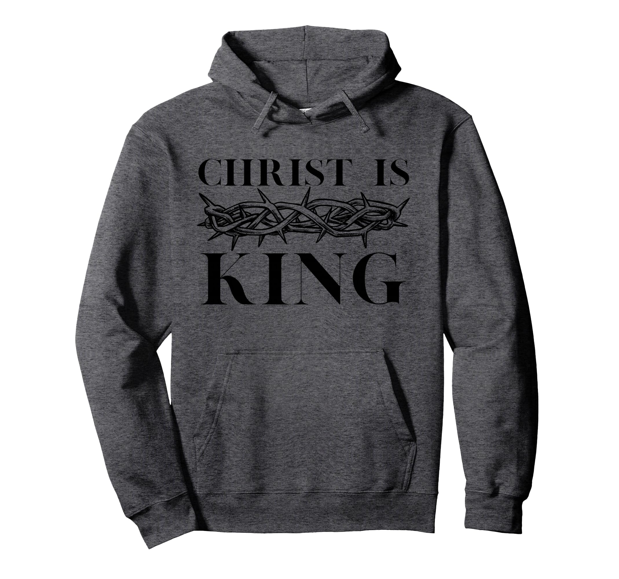 Christ Is King Christian Crown Thorns Hoodie - Novelty Apparel for Adults