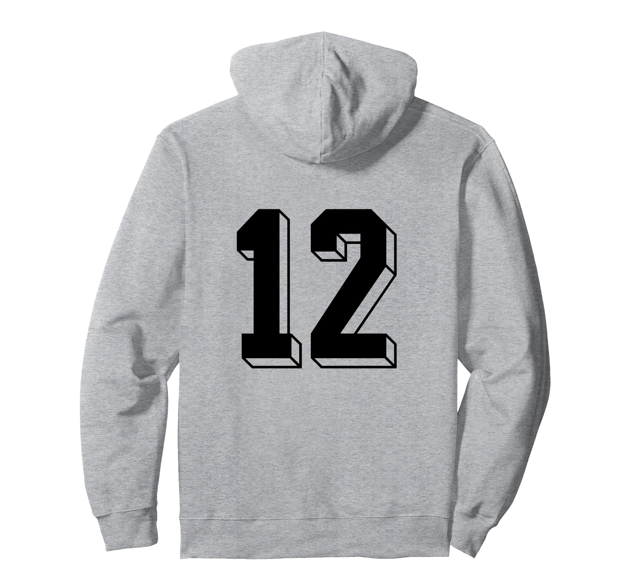Number 12 Backside 80S 90S Team Jersey Hoodie - Unique Graphic Men Women