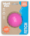 WEST PAW Boundr Ball Dog Fetch Toy – Bouncing Toys for Dogs, Fetch, Catch, Chewing, Play – Floatable, Recyclable Balls – Large Hot Pink