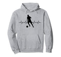Football Heartbeat Soccer Lovers Hoodie - Novelty Apparel Men Women