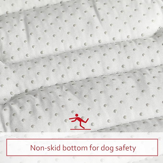 Dog Crate Mat (30" X 19"), Soft Dog Bed Mat with Cute Prints, Personalized Crate Pad, Anti-Slip Bottom, Machine Washable Kennel Pad, Navy