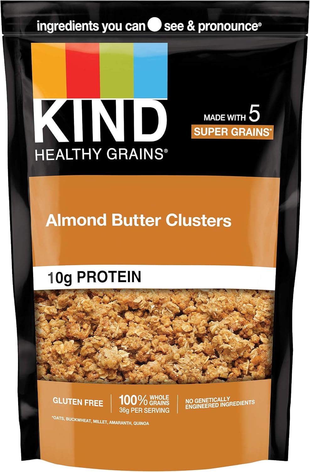 KIND Almond Butter Whole Grain Clusters, Case of 6 (11 oz each)