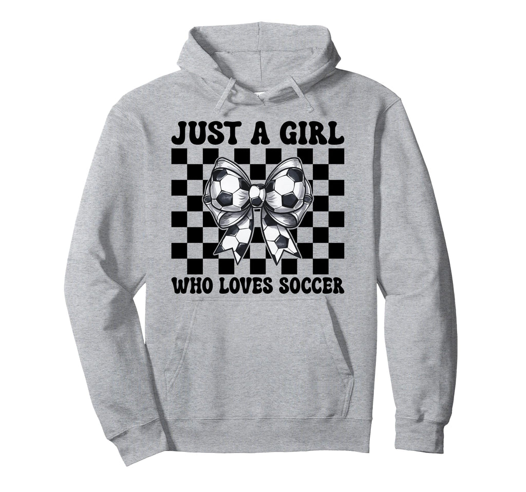 Just Who Loves Soccer Mom Coquette Bow Hoodie - Minimalist Print Men Women
