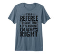 Funny Referee Soccer Football T-Shirt - Fun Novelty Design for Adults