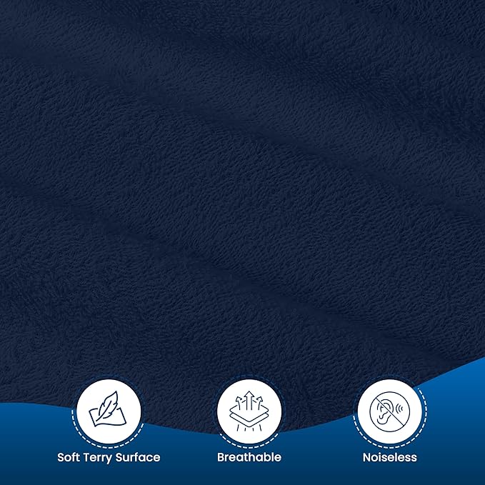 Utopia Bedding Waterproof Mattress Protector Twin Size, Premium Terry Mattress Cover 200 GSM, Breathable, Fitted Style with Stretchable Pockets (Navy)