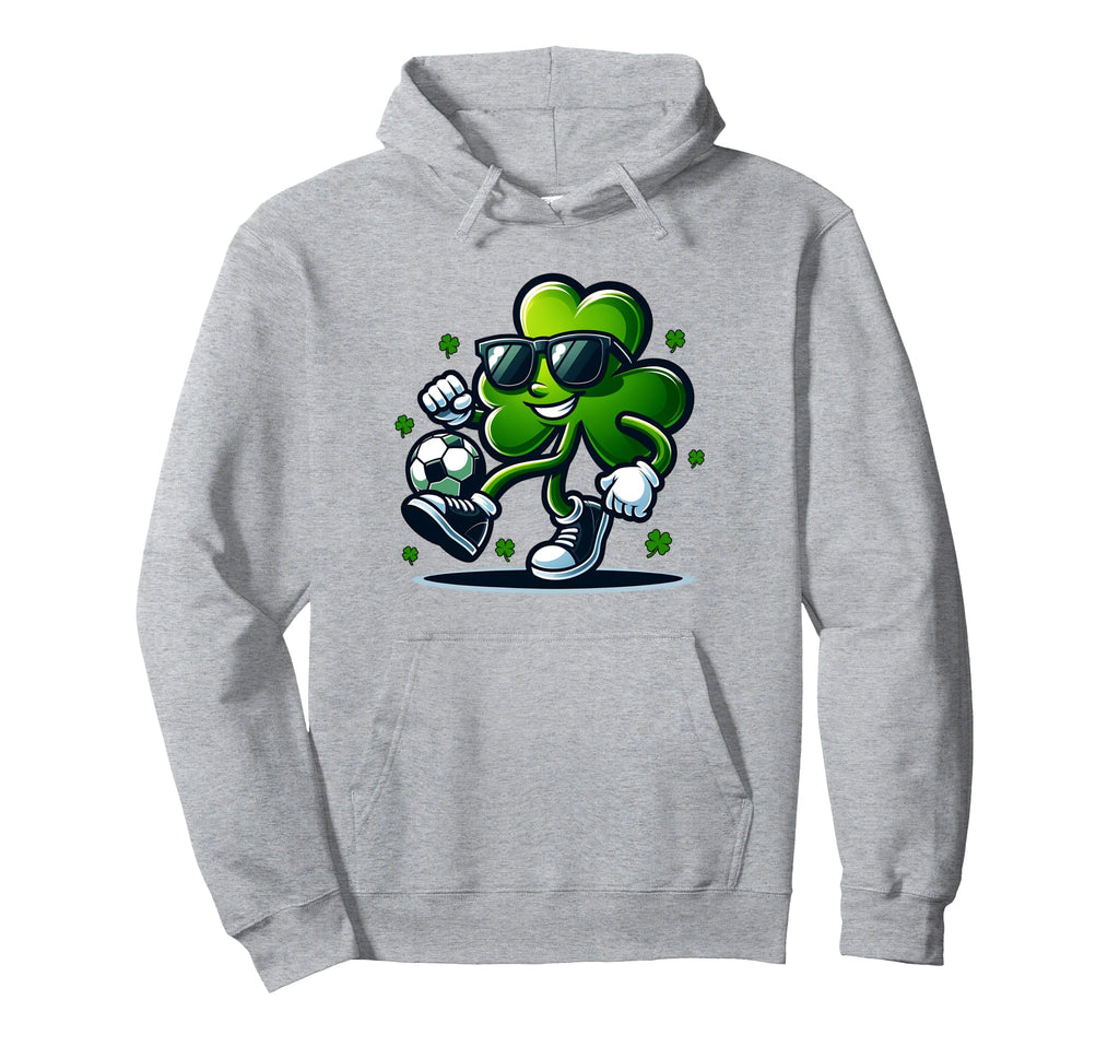 Soccer St Patricks Day Funny Irish Hoodie - Custom Art Print for Adults