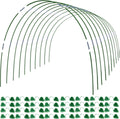 MAXPACE Greenhouse Hoops for DIY 2.8ft or Wider Grow Tunnel, Rust-Free Fiberglass Support Hoops Frame for Garden Fabric, DIY Plant Support Garden Stakes, Gardening Supplies, 50pcs
