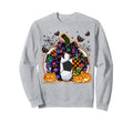Pumpkin Soccer Bow Happy Halloween Sweatshirt - Novelty Apparel Men Women