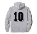 Number 10 Backside 80S 90S Team Hoodie - Aesthetic Graphic Men Women