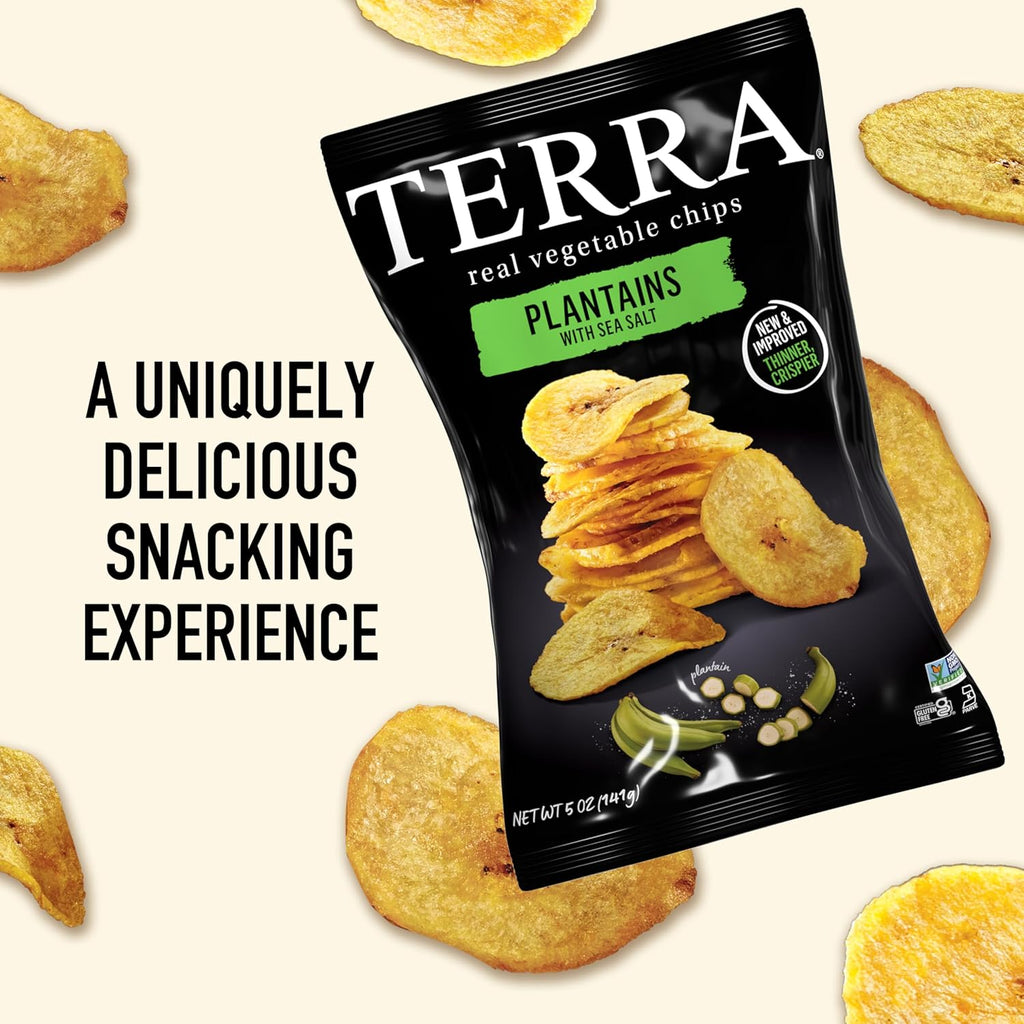 Terra Plantains Chips - Sea Salt - 12 x 5 oz