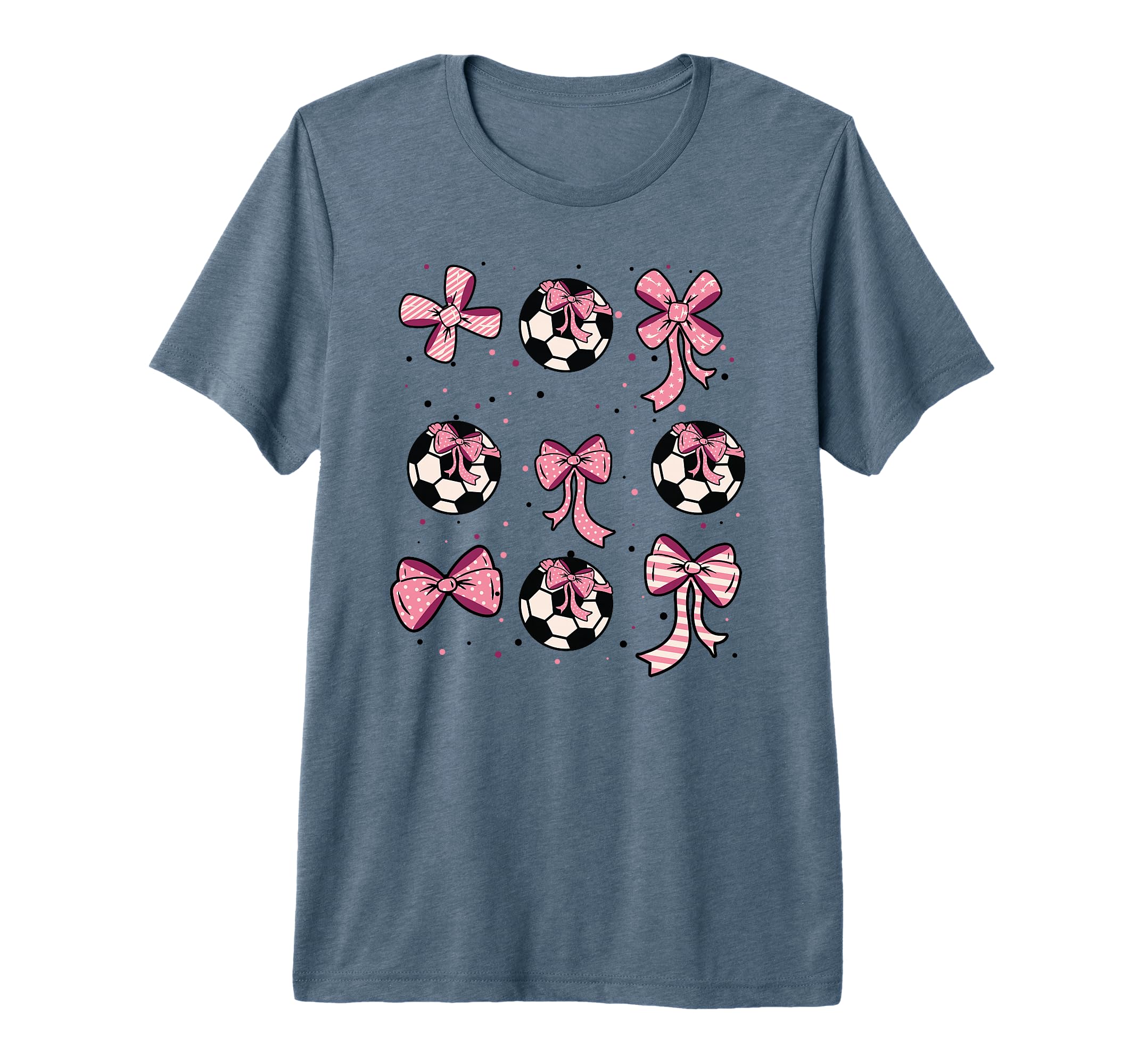Soccer Ball Coquette Bow Game Day T-Shirt - Novelty Apparel for Adults