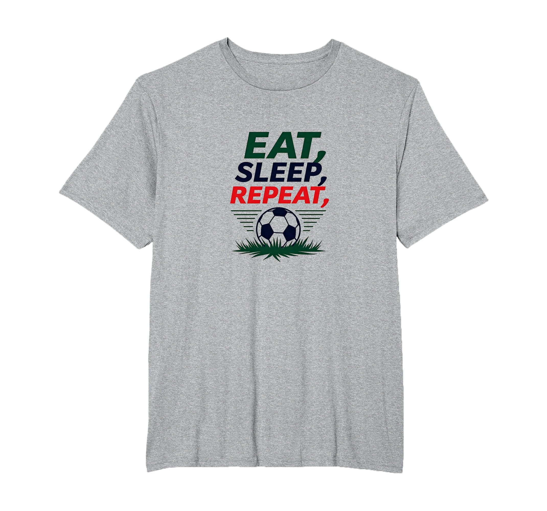 Eat Sleep Soccer Repeat Funny Sports T-Shirt - Minimalist Print Men Women