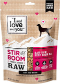 I AND LOVE AND YOU Stir and Boom Dehydrated Freeze Dried Raw Dog Food - Beef - Grain Free, Real Meat, No Fillers, 1lb Bag