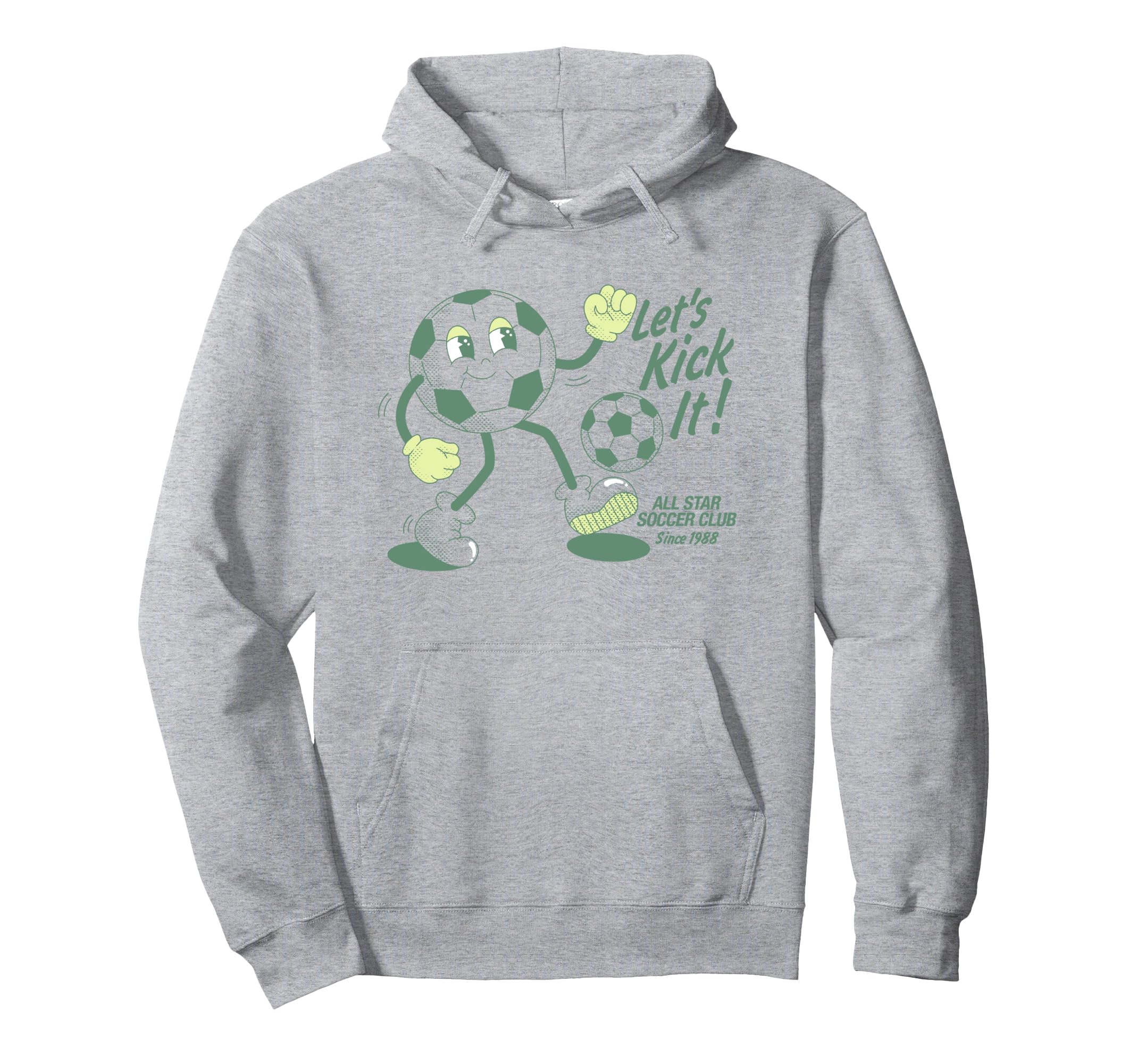 Trendy Lets Kick It All Star Soccer Hoodie - Novelty Apparel for Adults