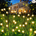 OZS 4Pack Total 32LED Solar Garden Lights -Solar Lights Outdoor, Solar Firefly Lights, Sway by Wind, Solar Fairy Lights Outdoor Waterproof for Patio Pathway Garden Decor(Warm White)
