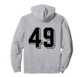 Number 49 Backside 80S 90S Team Jersey Hoodie - Unique Graphic Men Women