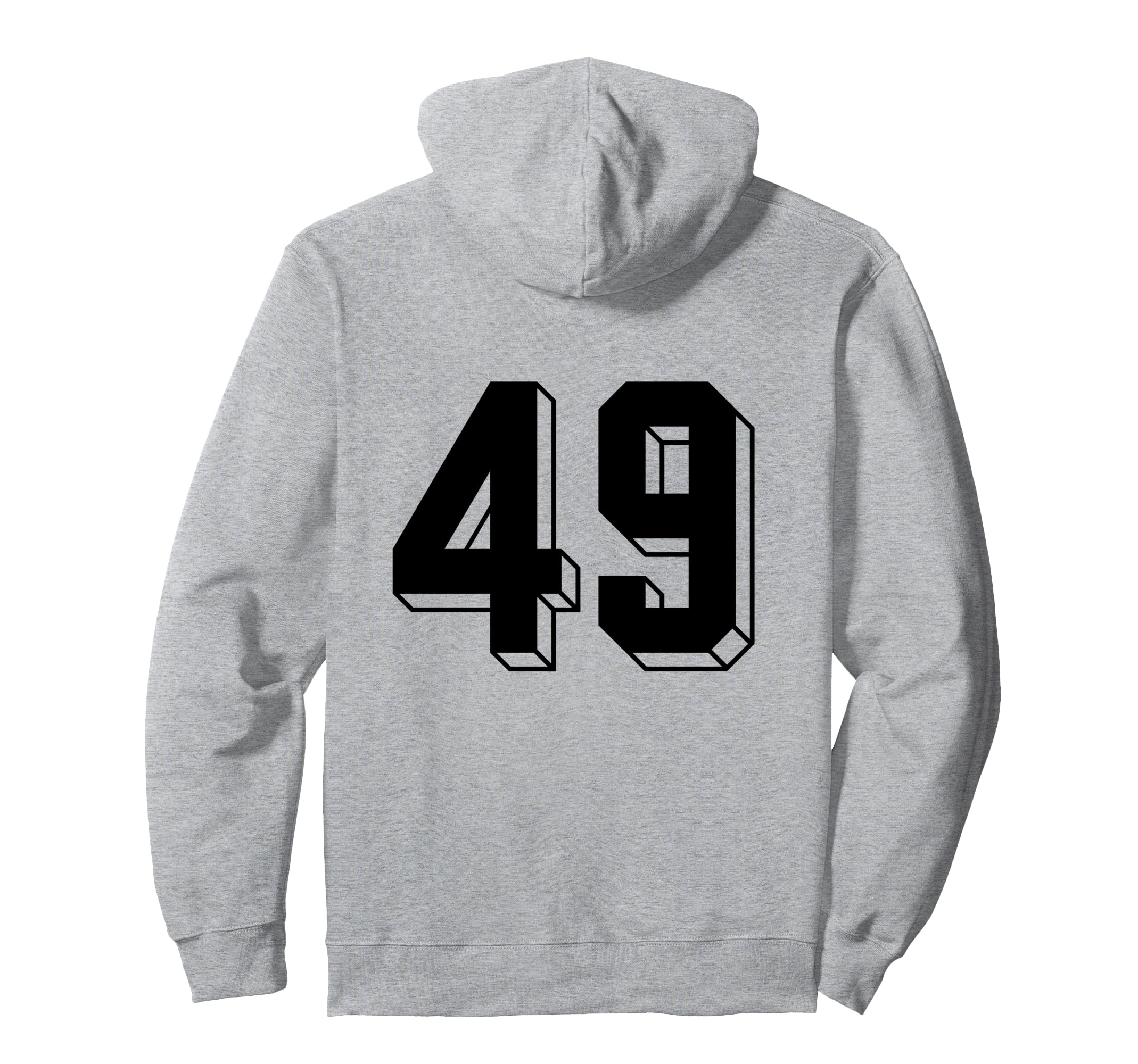 Number 49 Backside 80S 90S Team Jersey Hoodie - Unique Graphic Men Women