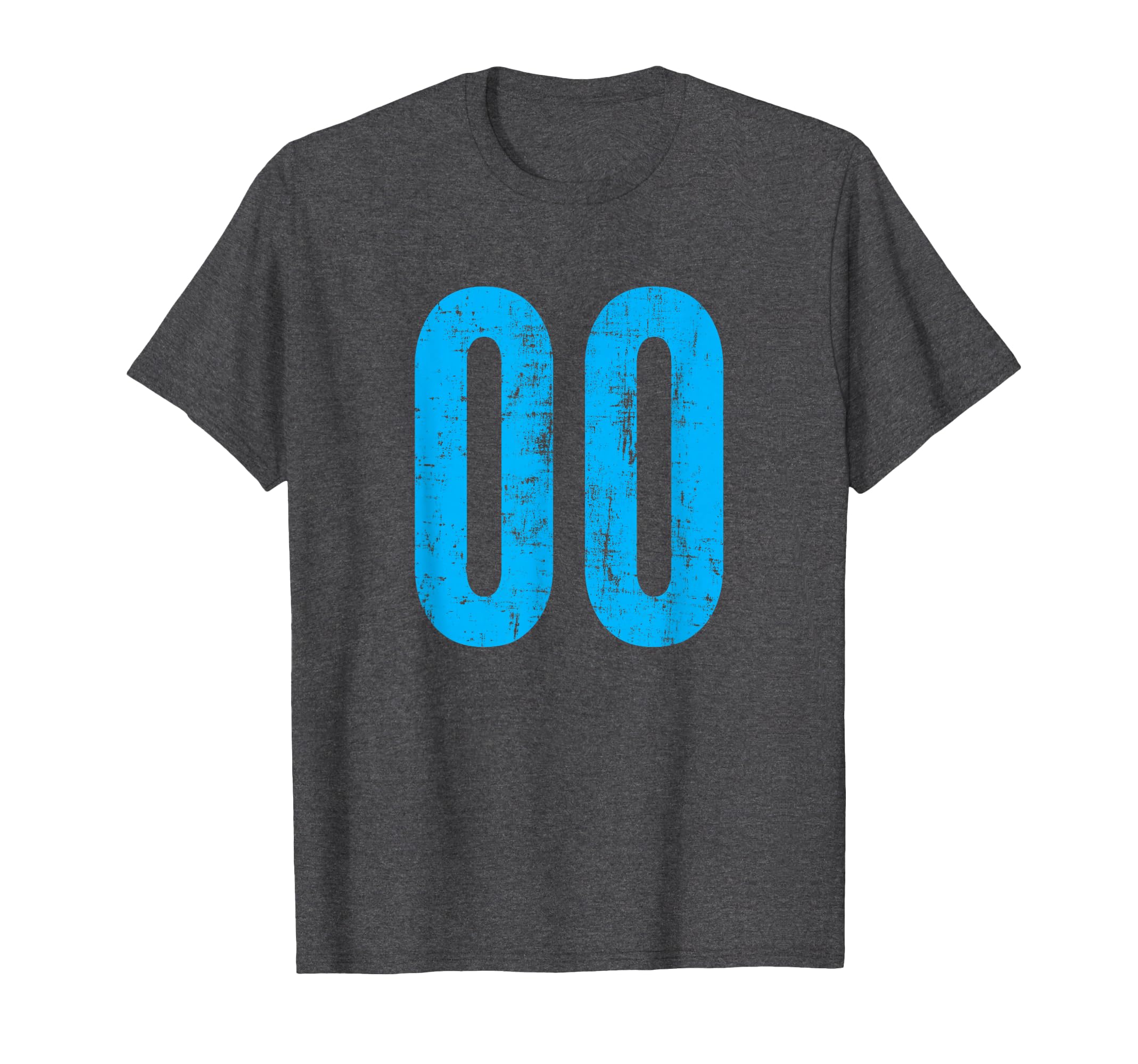 Number 00 Distressed Sport Team T-Shirt - Custom Art Print Men Women