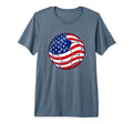 American Flag Soccer Ball Patriotic T-Shirt - Custom Art Print for Adults