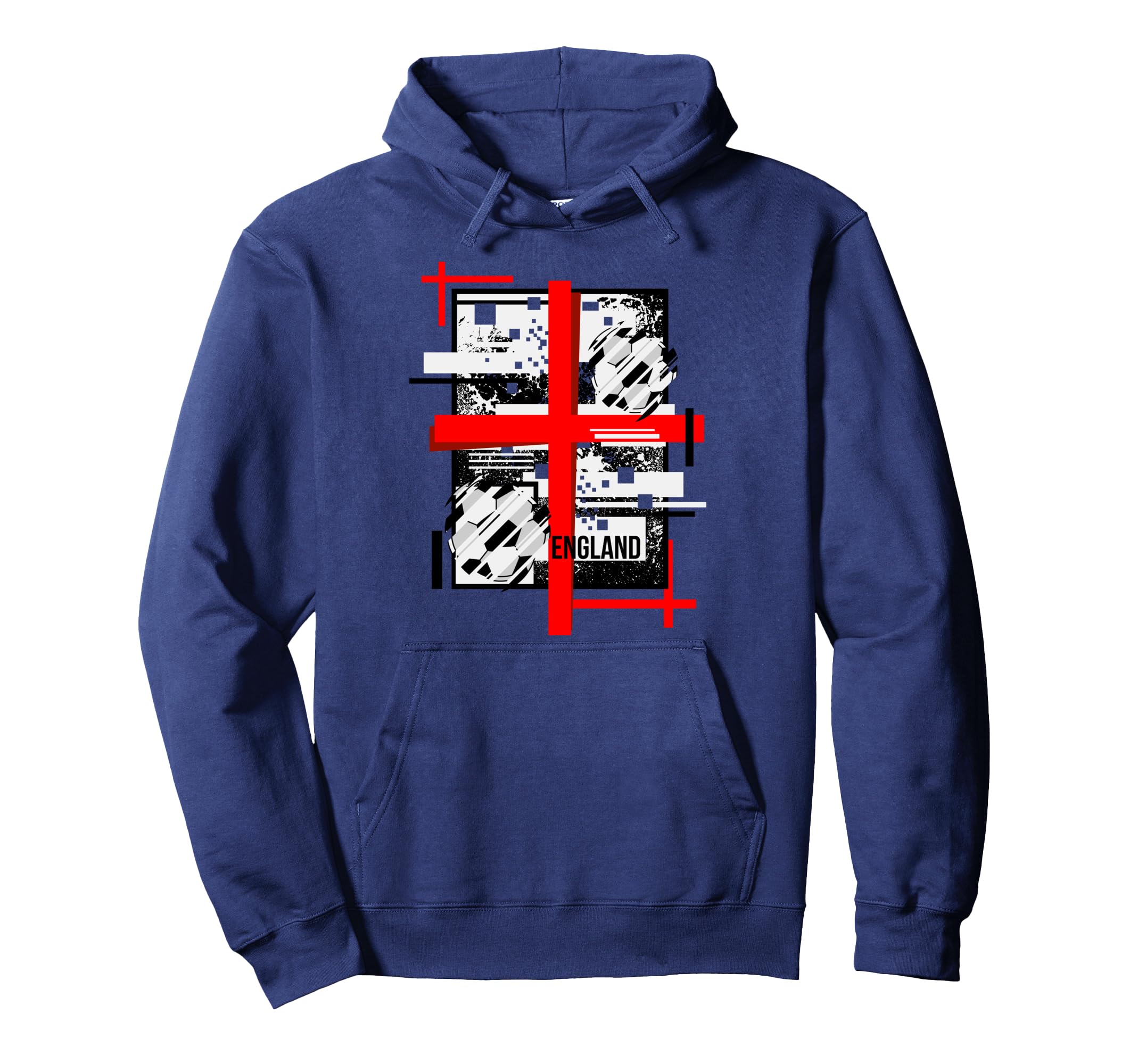 England Flag Football Soccer English Hoodie - Novelty Apparel for Adults