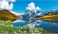 Mountains Lake Aquarium Background Bernese range View Fish Tank Background Switzerland Alps Grindelwald Valley Lake Terrarium Background Fantastic Natural Landscape Aquarium Fish Tank Decors 30x18in