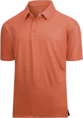Esabel.C Jacquard Golf Shirts for Men Moisture Wicking Short Sleeve Performance Dry Fit Active Mens Polo Shirts