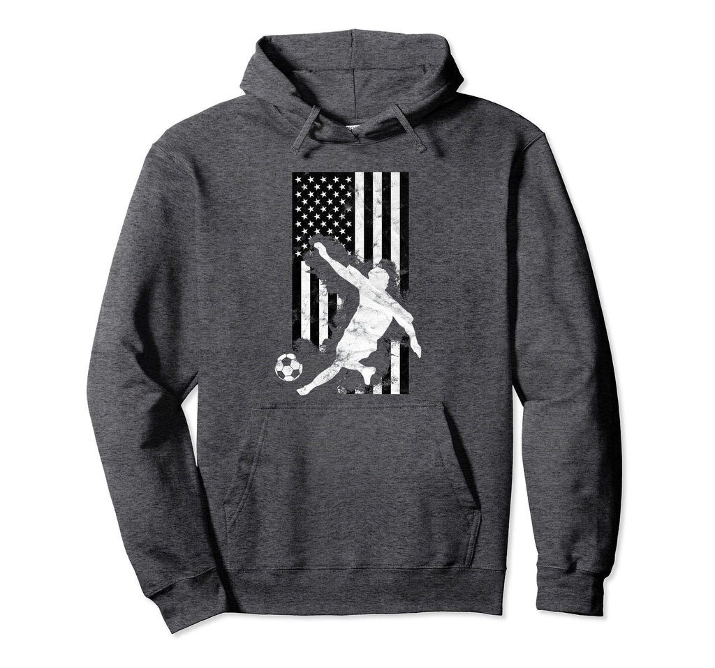 Simple Soccer Player Distressed Hoodie - Aesthetic Graphic Unisex