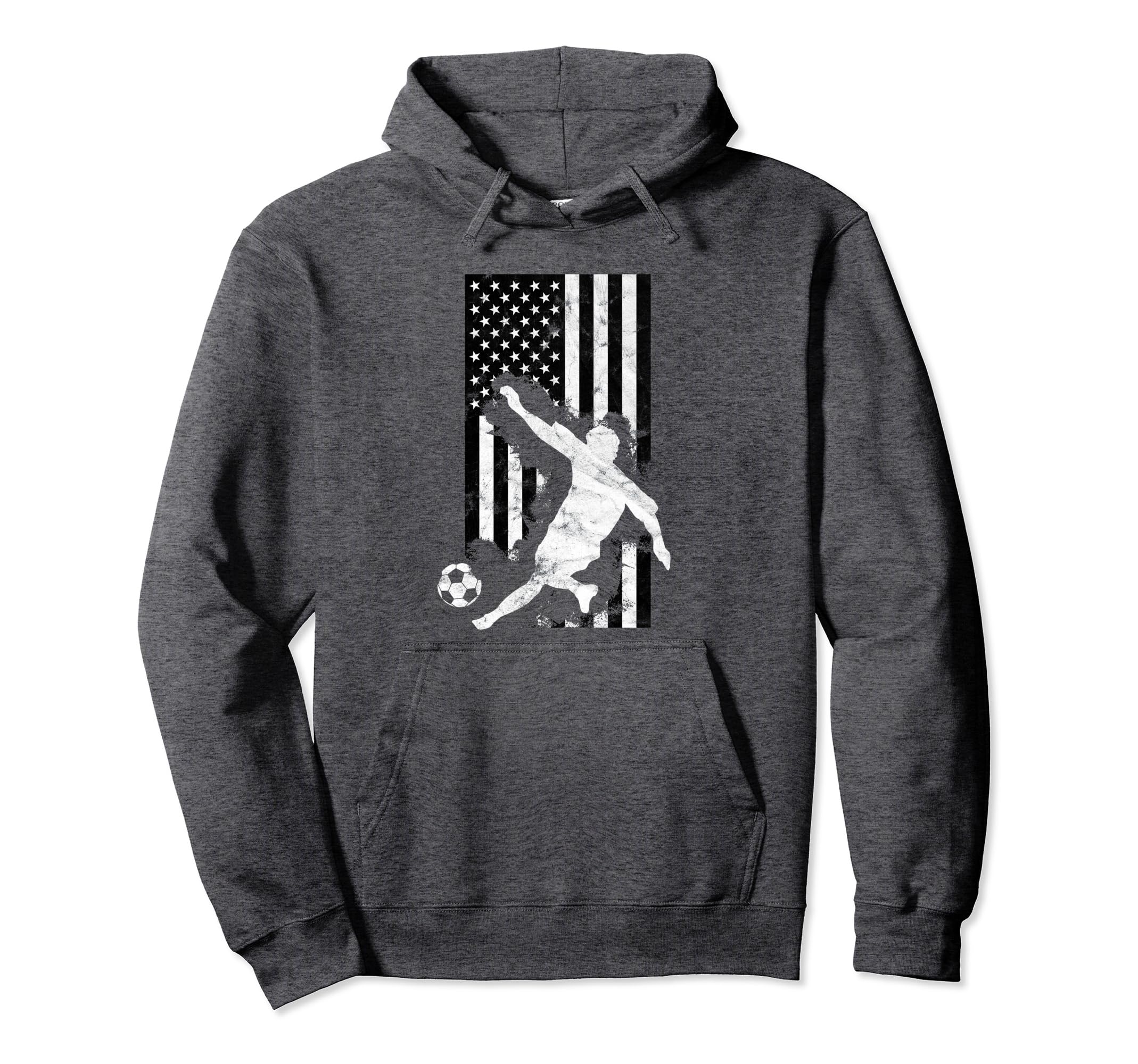 Simple Soccer Player Distressed Hoodie - Aesthetic Graphic Unisex
