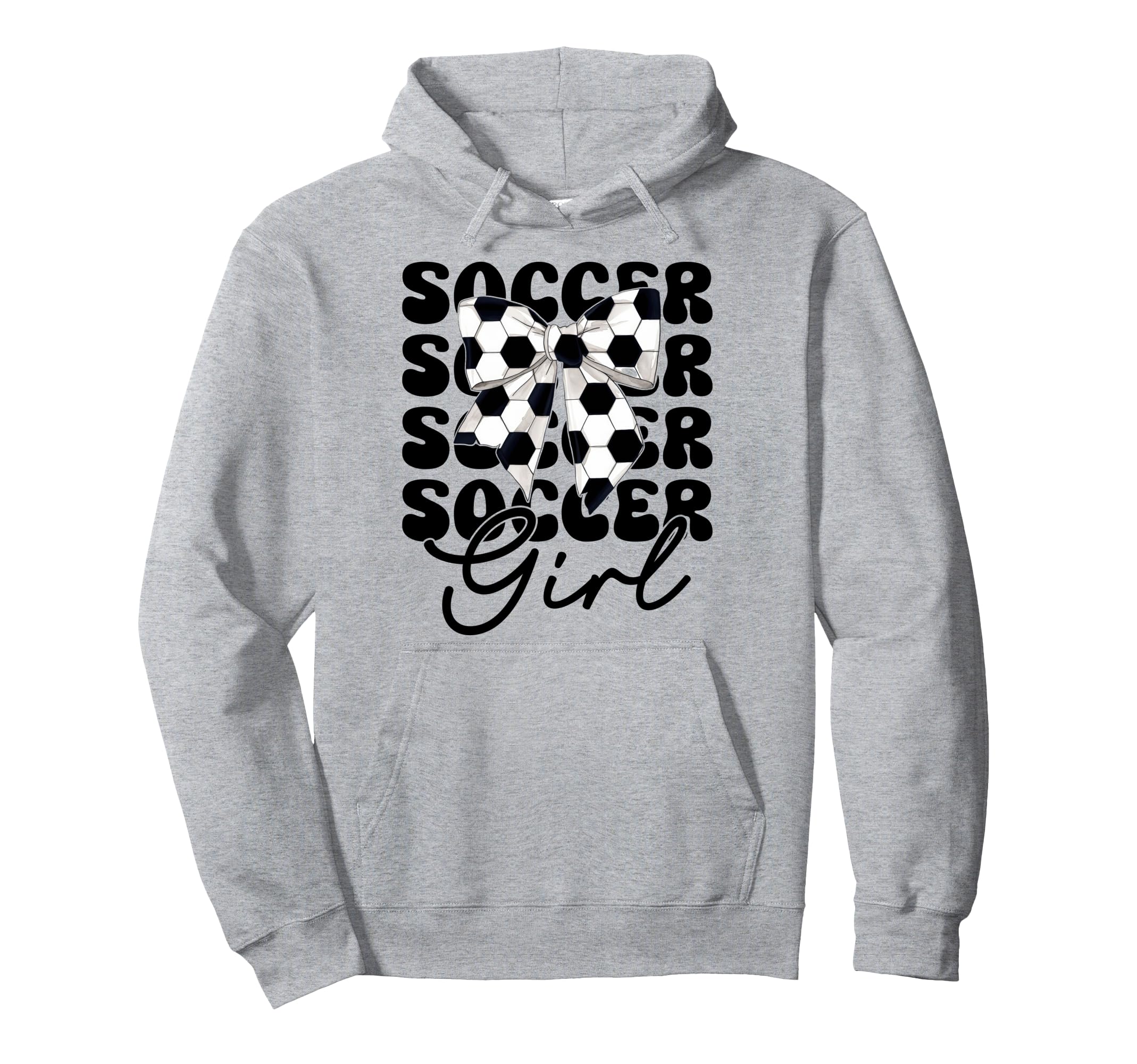 Soccer Coquette Bow Hoodie - Casual Everyday Wear Men Women