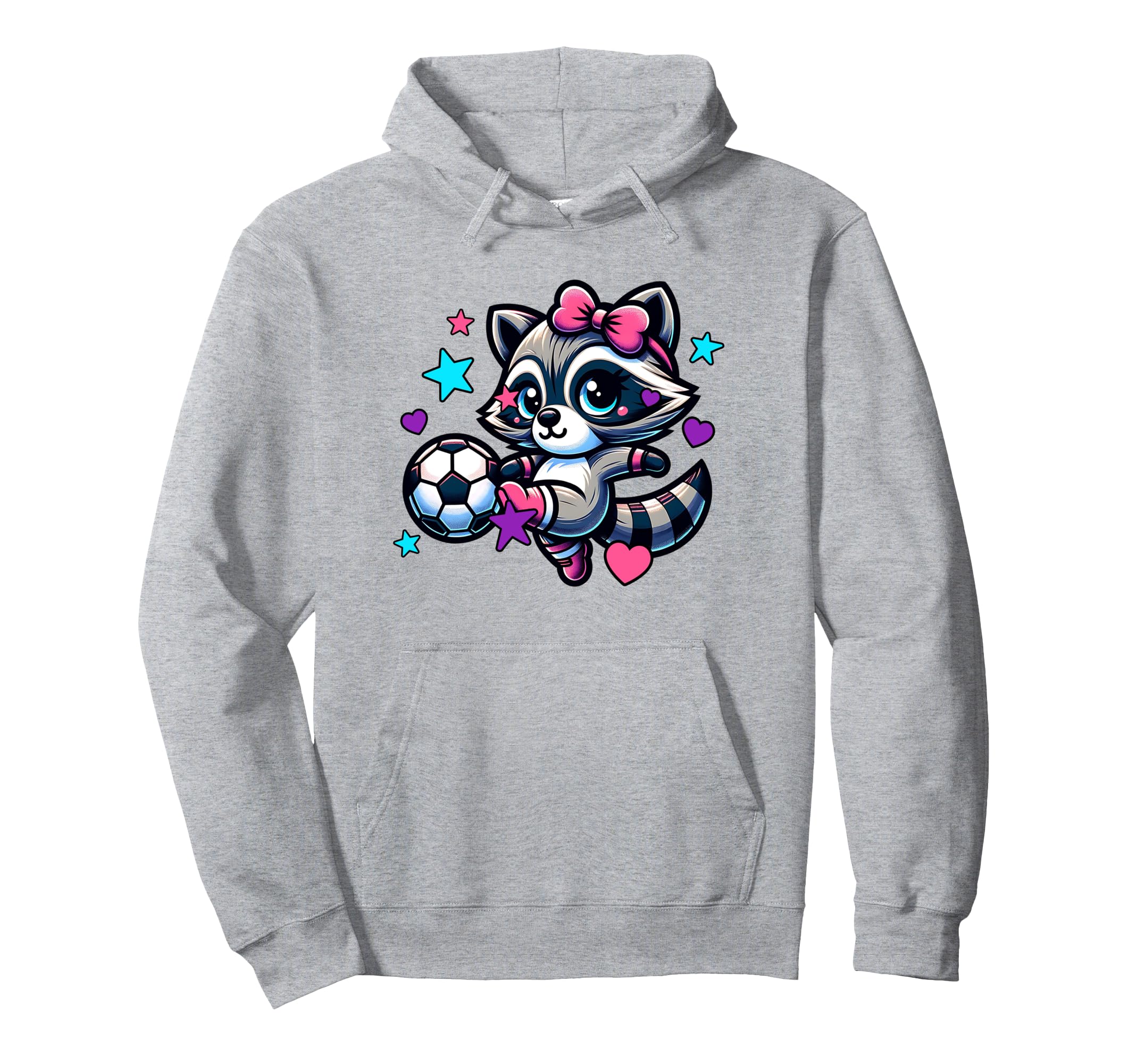 Soccer Raccoon Coquette Bow Trendy And Hoodie - Aesthetic Graphic Unisex