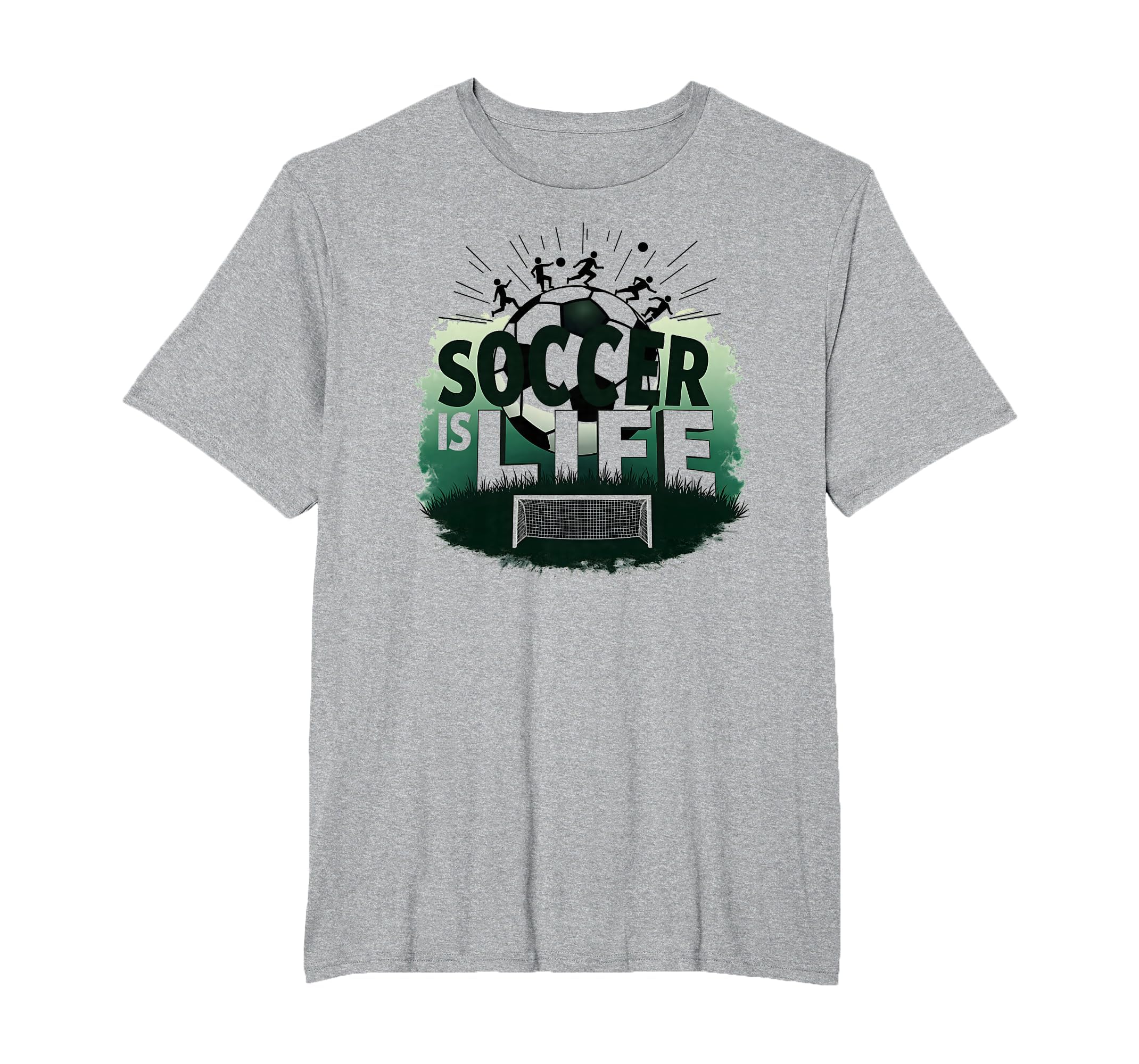 Soccer Is Life Inspiring Football Fan T-Shirt - Trendy Graphic for Adults