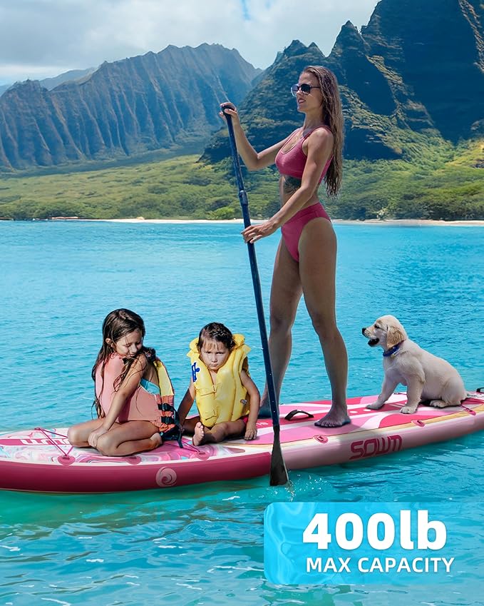 Inflatable Paddle Boards 11'x33'', Stand Up SUP Paddle Board Inflatable for Adults Youth, Extre Wide & Non-Slip Sup of All Skill Levels