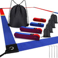 TOBWOLF 26.3' x 52.6' Beach Volleyball Lines, Volleyball Court Lines with Metal Anchors & SandBags,Highly Visible Marking Sand Lines with Metal Anchors & SandBags for Sand Outdoor Grass Backyard