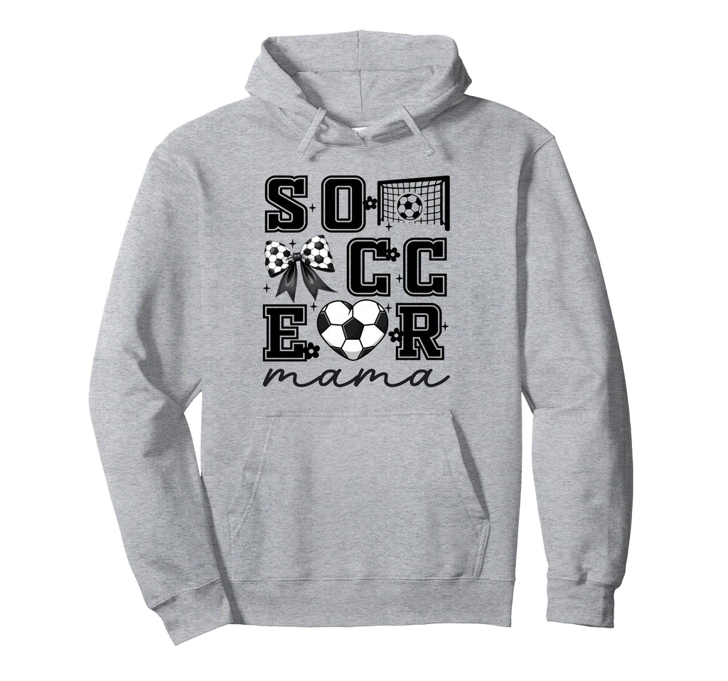 Soccer Mama Coquette Bow Funny Soccer Hoodie - Trendy Graphic for Adults