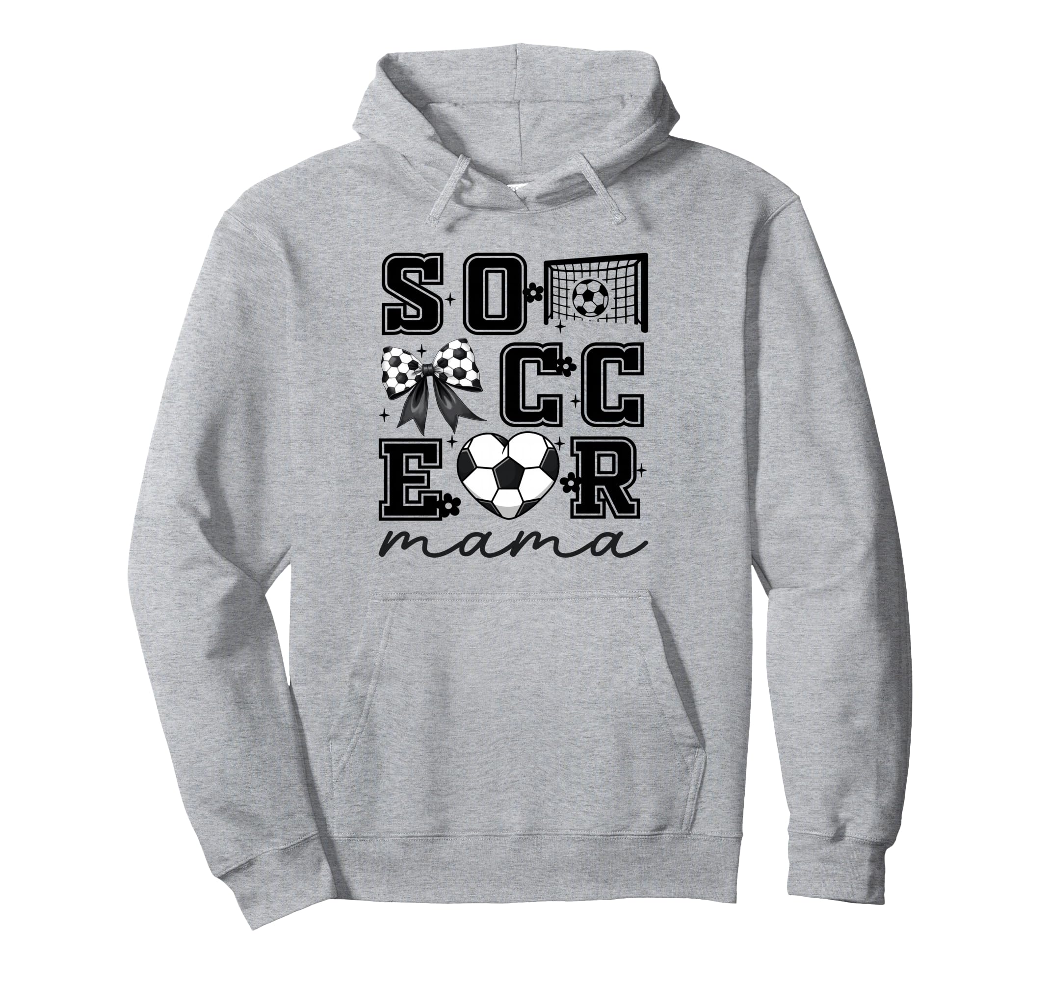 Soccer Mama Coquette Bow Funny Soccer Hoodie - Trendy Graphic Men Women