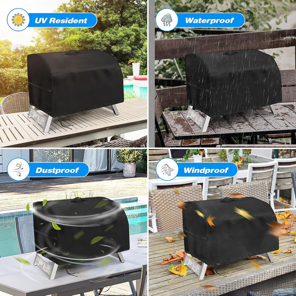 Grill Cover for Lifemaster 2 Burner Portable Table Top Grill, Waterproof Small Tabletop BBQ Grill Cover - 24 x 20 x 15 Inch