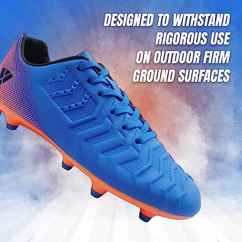 Laguna Junior Kids Firm Ground Soccer Cleats – Royal Blue/Orange