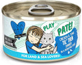 Weruva B.F.F. Play - Best Feline Friend Paté Lovers, Aw Yeah!, Chicken & Tuna Til' Then with Chicken & Tuna, 2.8oz Can (Pack of 12)