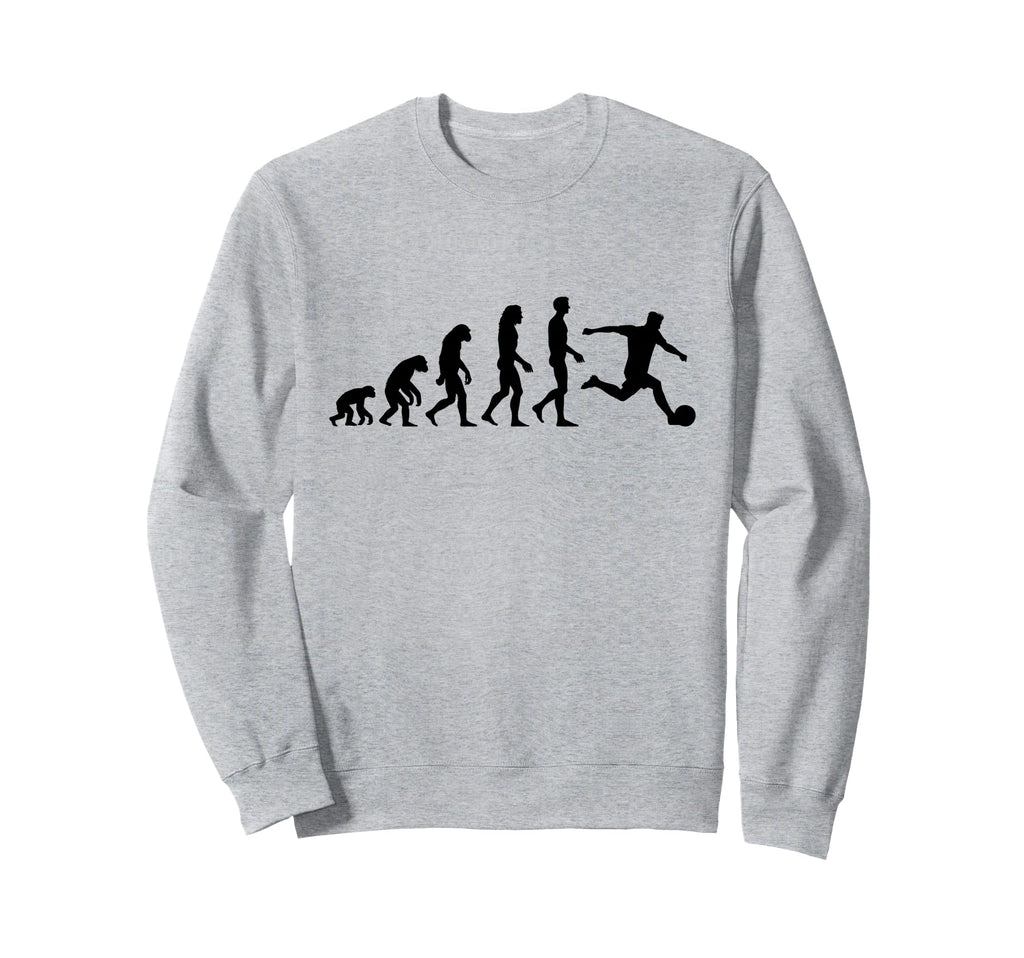 Soccer Player Evolution Funny Sweatshirt - Aesthetic Graphic Unisex