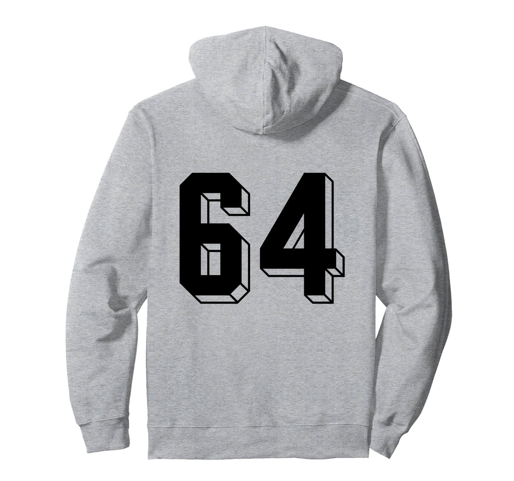 Number 64 Backside 80S 90S Team Jersey Hoodie - Custom Art Print Men Women