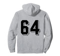 Number 64 Backside 80S 90S Team Jersey Hoodie - Custom Art Print Men Women