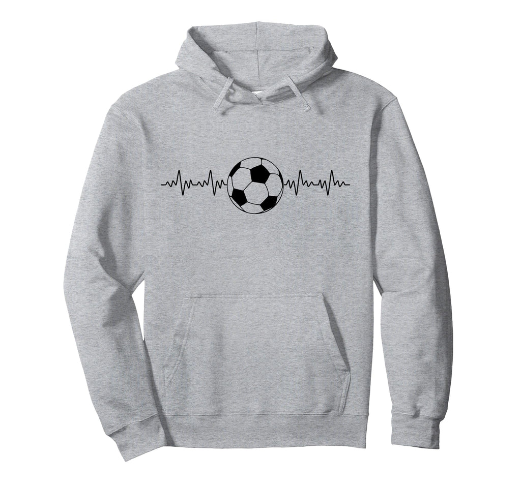 Football Heartbeat Soccer Lovers Hoodie - Aesthetic Graphic Men Women