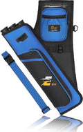 SUNYA Archery Hip Quiver for Arrows. Includes 3 Tubes Arrow Holder, Accessories Pockets and Waist Belt. Fit for Compound and Recurve Bow Practice.