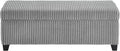 48" Ottoman with Storage, Corduroy Storage Ottoman Bench for Bedroom, End of Bed Bench with Safety Hinge for Living Room, Bedroom, Entryway, Grey
