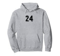 Number 24 80S 90S Soccer Team Jersey Hoodie - Trendy Graphic for Adults