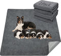 LOOBANI Washable Pee Pad for Dogs, 2 Packs Non-Slip Puppy Training Pads, Fast Absorbent Pet Whelping Pads, Puppy Playpen Mat for Incontinence, Housebreak, Crate, 48x60in, Gray